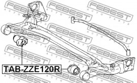 Febest Сайлентблок FEBEST TAB-ZZE120R - Заображення 2