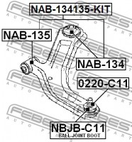 Febest Сайлентблок FEBEST NAB-135 - Заображення 2