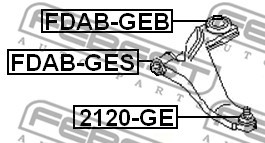 Febest Сайлентблок FEBEST FDAB-GEB - Заображення 2