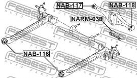 Febest Сайлентблок балки FEBEST NAB-116 - Заображення 2