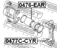 Febest Скоба суппорта FEBEST 0477C-CYR - Заображення 2