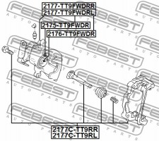 Febest Скоба суппорта FEBEST 2177C-TT9RL - Заображення 2