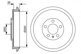 Bosch Тормозной барабан Bosch 0986477152 - Заображення 5