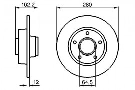 Bosch Тормозной диск BOSCH 0986479144 - Заображення 5