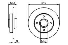 Bosch Тормозной диск BOSCH 0986479219 - Заображення 5