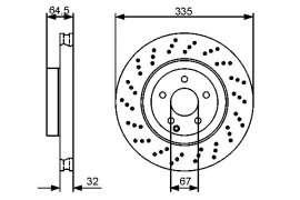 Bosch Тормозной диск BOSCH 0986479413 - Заображення 5