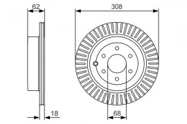 Bosch Тормозной диск BOSCH 0986479533 - Заображення 5