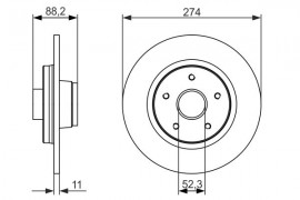 Bosch Тормозной диск BOSCH 0986479695 - Заображення 5