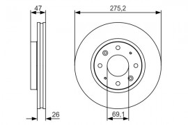 Bosch Тормозной диск BOSCH 0986479S28 - Заображення 5