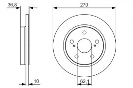 Bosch Тормозной диск BOSCH 0986479S64 - Заображення 5