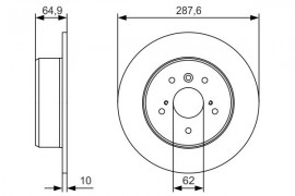 Bosch Тормозной диск BOSCH 0986479T69 - Заображення 1