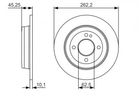 Bosch Тормозной диск BOSCH 0986479A44 - Заображення 5