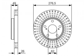 Bosch Тормозной диск BOSCH 0986479A62 - Заображення 5