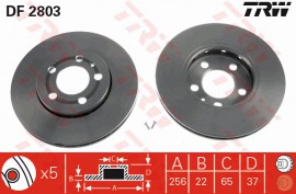 Trw Тормозной диск TRW DF2803 - Заображення 1