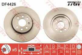 Trw Тормозной диск TRW DF4426 - Заображення 1