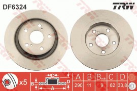 Trw Тормозной диск TRW DF6324 - Заображення 1