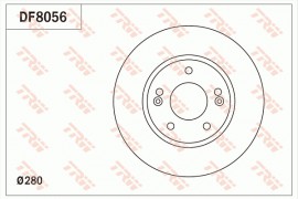 Trw Тормозной диск TRW DF8056 - Заображення 1