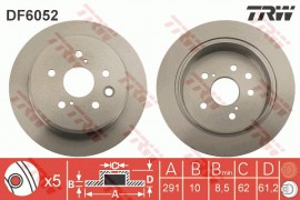 Тормозной диск TRW DF6052