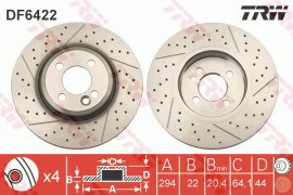 Тормозной диск TRW DF6422