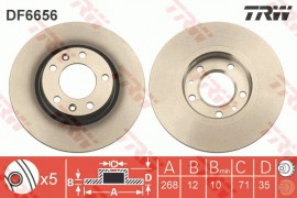Тормозной диск TRW DF6656