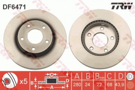 Тормозной диск TRW DF6471