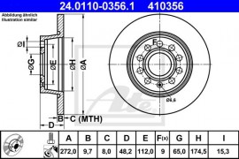 Ate Тормозной диск ATE 24.0110-0356.1 - Заображення 1