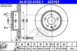 Ate Тормозной диск ATE 24.0122-0162.1 - Заображення 1