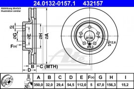 Ate Тормозной диск ATE 24.0132-0157.1 - Заображення 1