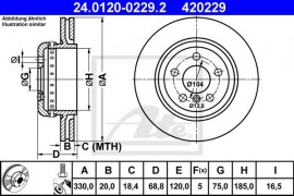 Тормозной диск ATE 24.0120-0229.2