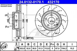 Ate Тормозной диск ATE 24.0132-0170.1 - Заображення 1
