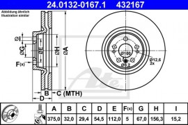 Ate Тормозной диск ATE 24.0132-0167.1 - Заображення 1