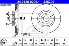 Тормозной диск ATE 24.0125-0209.1