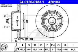 Ate Тормозной диск ATE 24.0120-0183.1 - Заображення 1