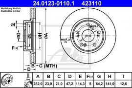 Ate Тормозной диск ATE 24.0123-0110.1 - Заображення 1