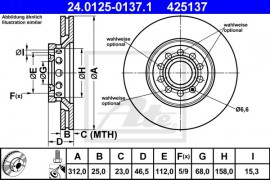 Ate Тормозной диск ATE 24.0125-0137.1 - Заображення 1