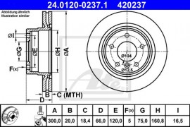 Ate Тормозной диск ATE 24.0120-0237.1 - Заображення 1