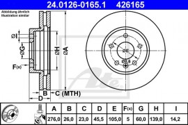 Ate Тормозной диск ATE 24.0126-0165.1 - Заображення 1