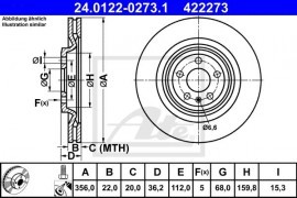 Тормозной диск ATE 24.0122-0273.1