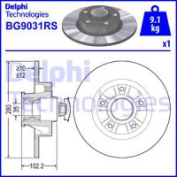 Delphi Тормозной диск DELPHI DL BG9031RS - Заображення 1