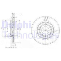 Delphi Тормозной диск DELPHI DL BG3695 - Заображення 1