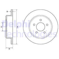 Delphi Тормозной диск DELPHI DL BG3739 - Заображення 1