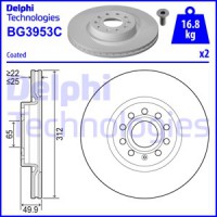 Delphi Тормозной диск DELPHI DL BG3953C - Заображення 1