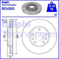 Delphi Тормозной диск DELPHI DL BG4265 - Заображення 1