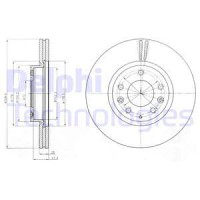 Delphi Тормозной диск DELPHI DL BG4255C - Заображення 1