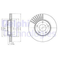 Delphi Тормозной диск DELPHI DL BG4282C - Заображення 1