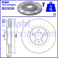 Delphi Тормозной диск DL BG3036C DELPHI - Заображення 1