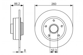 Bosch Тормозной диск Bosch 0986479684 - Заображення 5