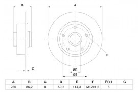 Bosch Тормозной диск Bosch 0986479708 - Заображення 5