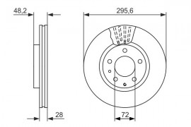 Bosch Тормозной диск Bosch 0986479758 - Заображення 1