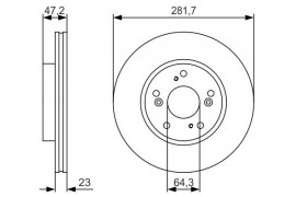 Bosch Тормозной диск Bosch 0986479S47 - Заображення 5